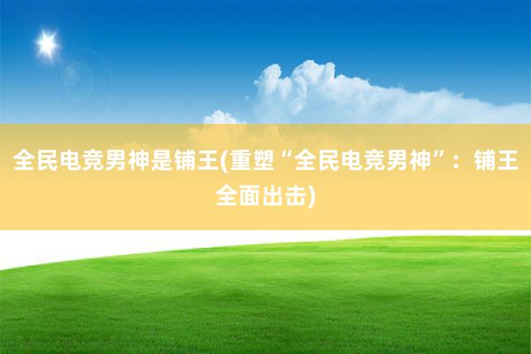 全民电竞男神是铺王(重塑“全民电竞男神”：铺王全面出击)