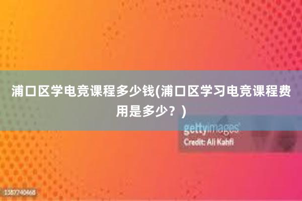 浦口区学电竞课程多少钱(浦口区学习电竞课程费用是多少？)