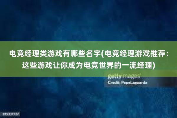 电竞经理类游戏有哪些名字(电竞经理游戏推荐：这些游戏让你成为电竞世界的一流经理)