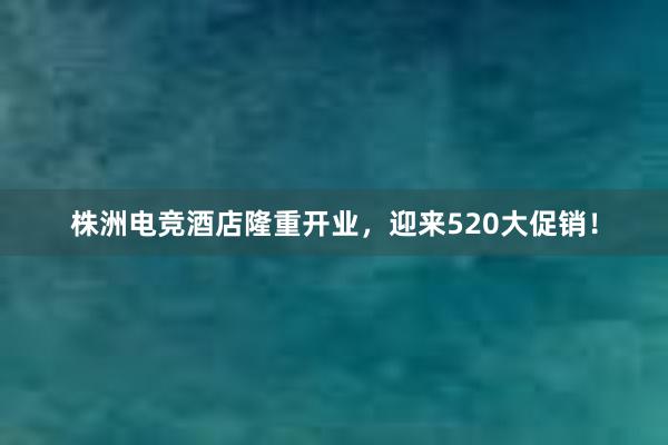 株洲电竞酒店隆重开业，迎来520大促销！